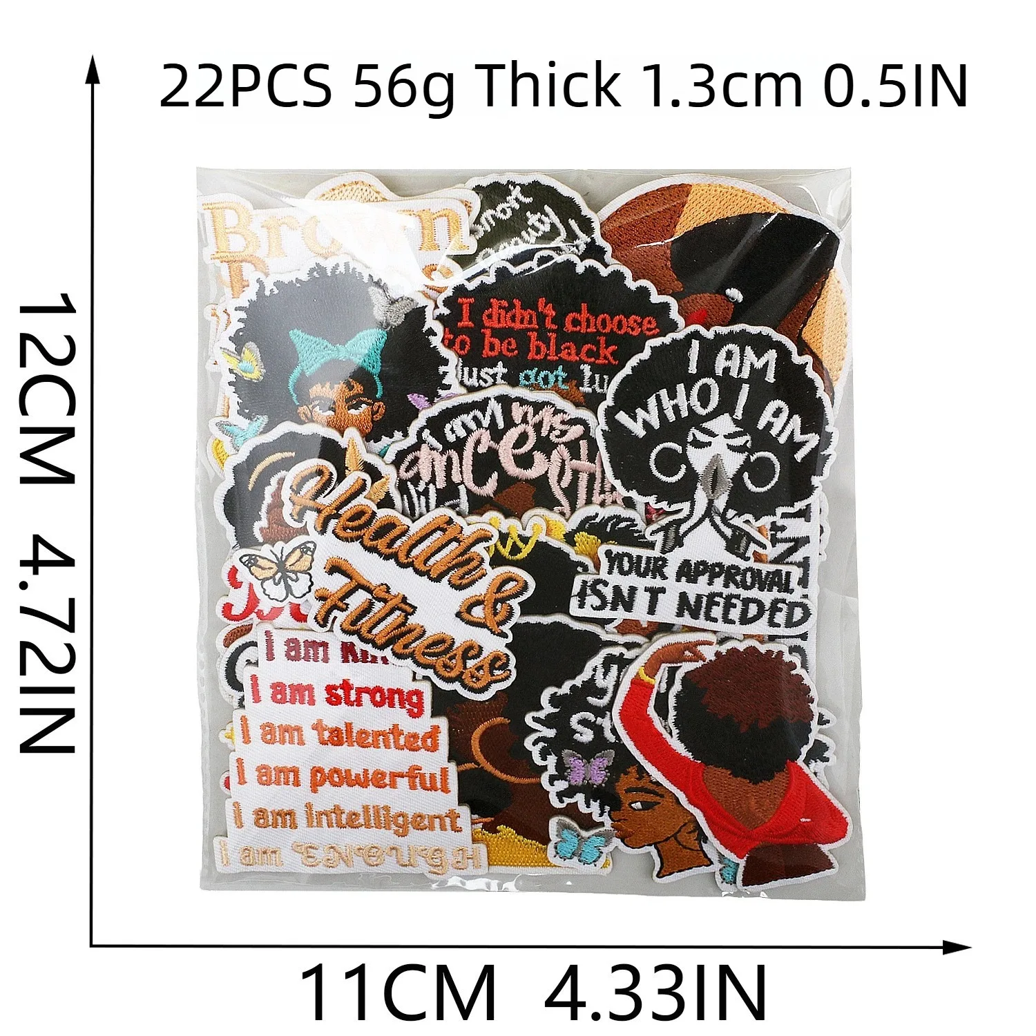 Sewing Labels - 1/5 шт. Мультяшная черная вышитая нашивка-стикер