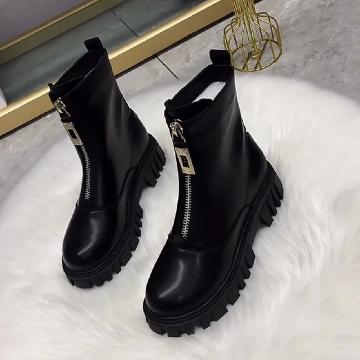 Новые женские ботинки на молни – обзор и цена Sewing Front Zipper
